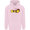 Ninja Eyes Childrens Kids Hoodie Light Pink