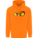 Ninja Eyes Childrens Kids Hoodie Orange