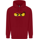 Ninja Eyes Childrens Kids Hoodie Red