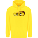 Ninja Eyes Childrens Kids Hoodie Yellow