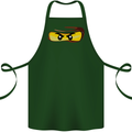 Ninja Eyes Cotton Apron 100% Organic Forest Green