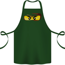 Ninja Eyes Cotton Apron 100% Organic Forest Green