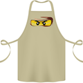 Ninja Eyes Cotton Apron 100% Organic Khaki