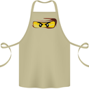 Ninja Eyes Cotton Apron 100% Organic Khaki