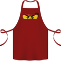 Ninja Eyes Cotton Apron 100% Organic Maroon