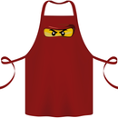 Ninja Eyes Cotton Apron 100% Organic Maroon