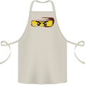Ninja Eyes Cotton Apron 100% Organic Natural