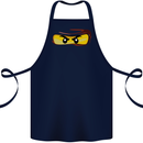 Ninja Eyes Cotton Apron 100% Organic Navy Blue