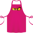 Ninja Eyes Cotton Apron 100% Organic Pink