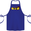 Ninja Eyes Cotton Apron 100% Organic Royal Blue