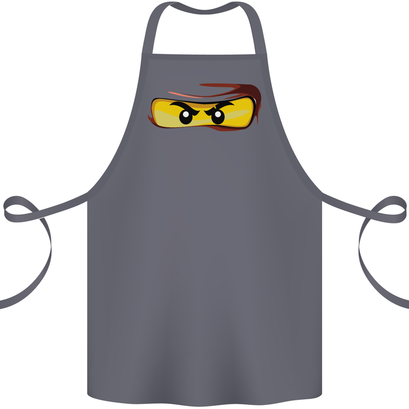 Ninja Eyes Cotton Apron 100% Organic Steel
