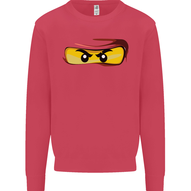 Ninja Eyes Kids Sweatshirt Jumper Heliconia