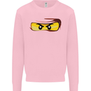 Ninja Eyes Kids Sweatshirt Jumper Light Pink