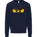 Ninja Eyes Kids Sweatshirt Jumper Navy Blue