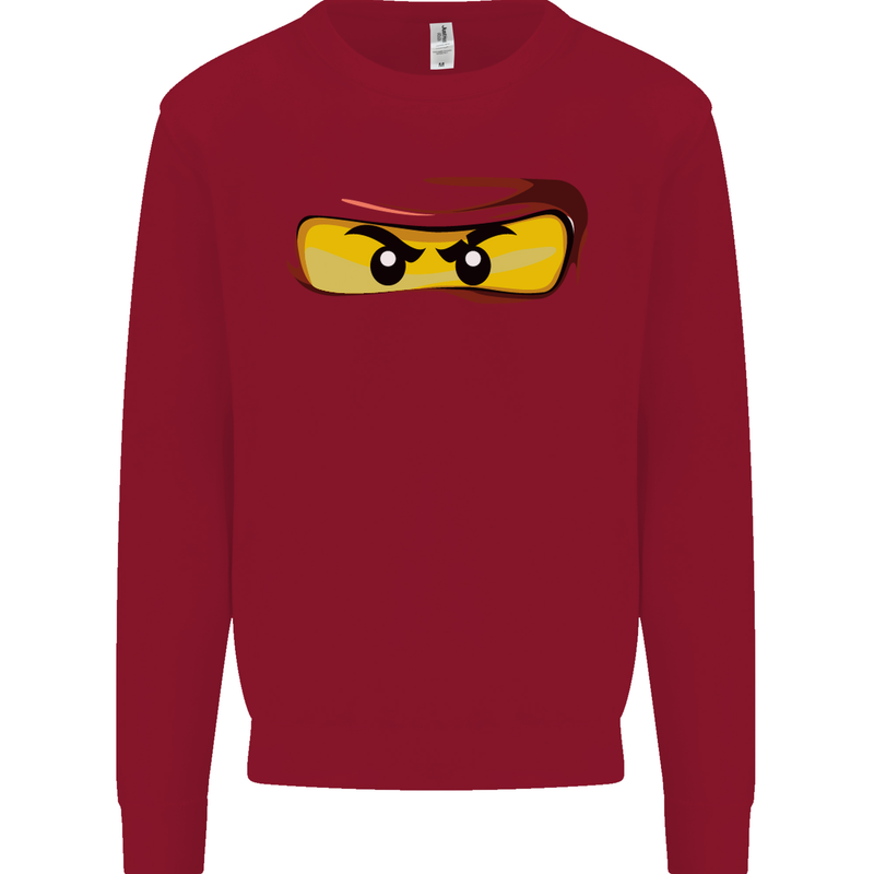 Ninja Eyes Kids Sweatshirt Jumper Red