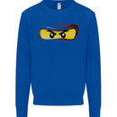 Ninja Eyes Kids Sweatshirt Jumper Royal Blue