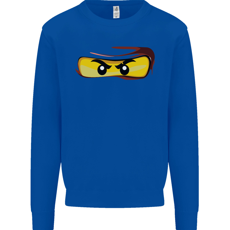 Ninja Eyes Kids Sweatshirt Jumper Royal Blue