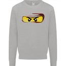 Ninja Eyes Kids Sweatshirt Jumper Sports Grey