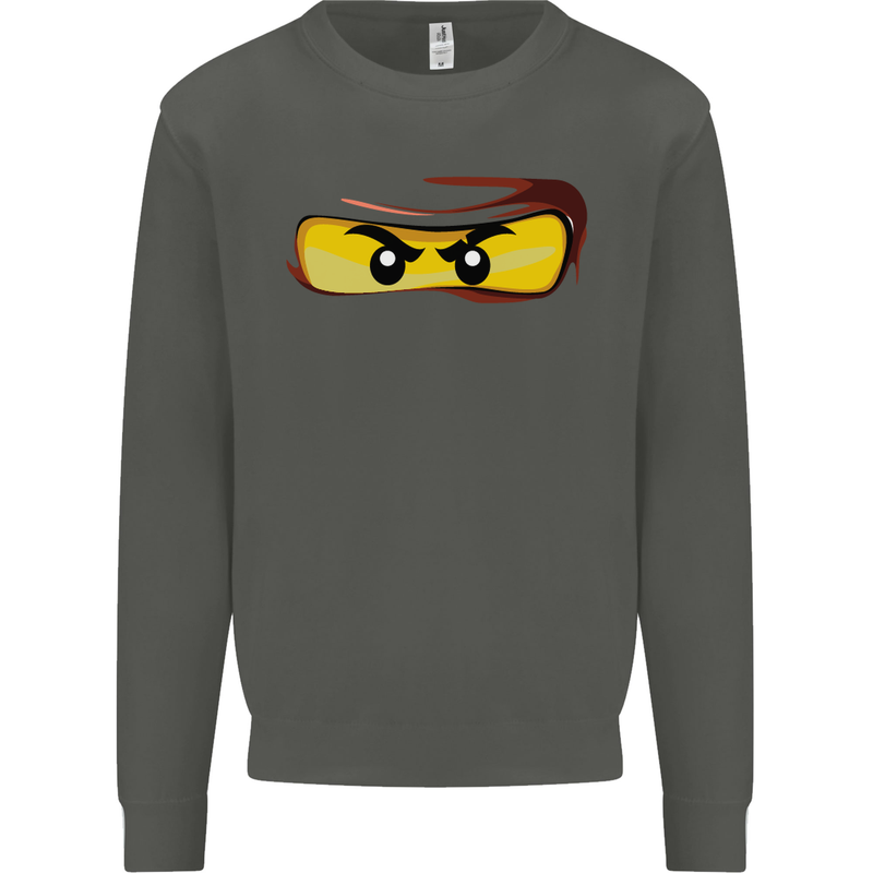 Ninja Eyes Kids Sweatshirt Jumper Storm Grey