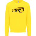 Ninja Eyes Kids Sweatshirt Jumper Yellow