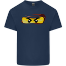 Ninja Eyes Kids T-Shirt Childrens Navy Blue