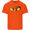 Ninja Eyes Kids T-Shirt Childrens Orange