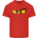 Ninja Eyes Kids T-Shirt Childrens Red