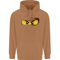 Ninja Eyes Mens 80% Cotton Hoodie Caramel Latte