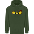 Ninja Eyes Mens 80% Cotton Hoodie Forest Green