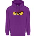Ninja Eyes Mens 80% Cotton Hoodie Purple
