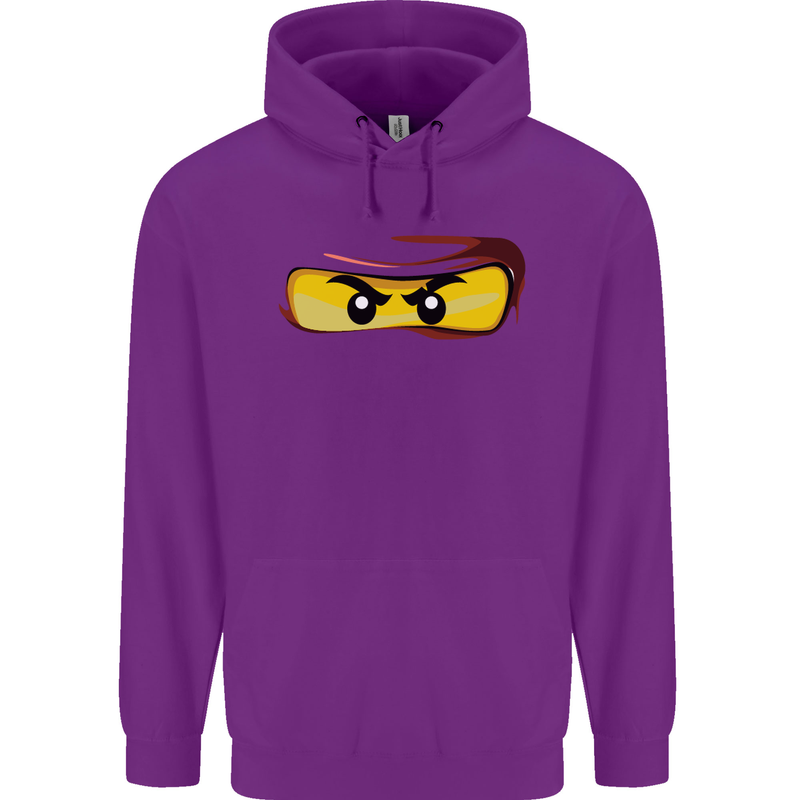 Ninja Eyes Mens 80% Cotton Hoodie Purple