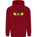 Ninja Eyes Mens 80% Cotton Hoodie Red