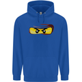 Ninja Eyes Mens 80% Cotton Hoodie Royal Blue