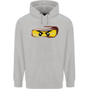 Ninja Eyes Mens 80% Cotton Hoodie Sports Grey