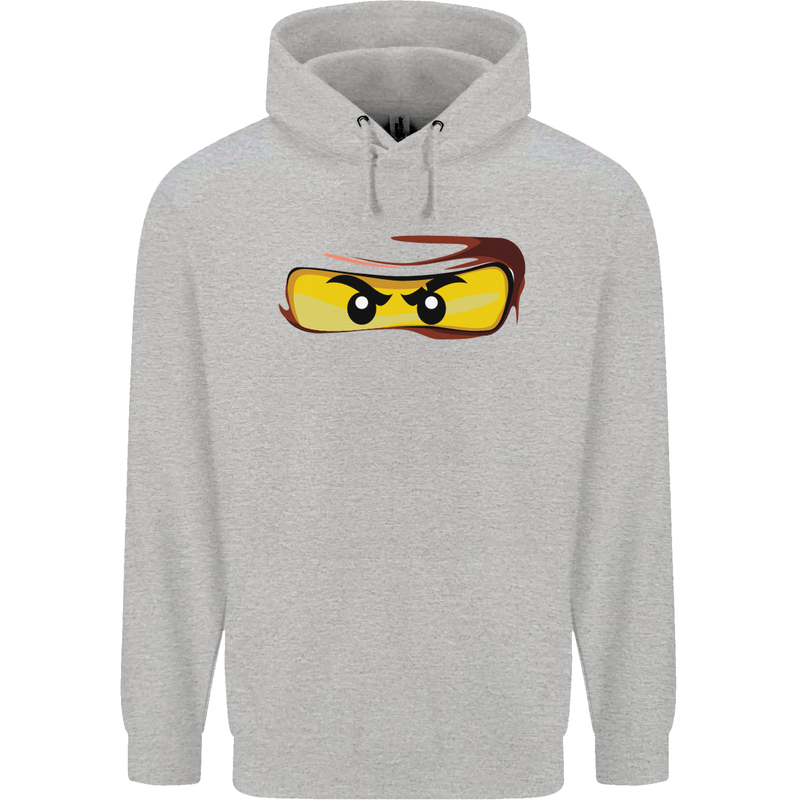 Ninja Eyes Mens 80% Cotton Hoodie Sports Grey