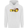 Ninja Eyes Mens 80% Cotton Hoodie White