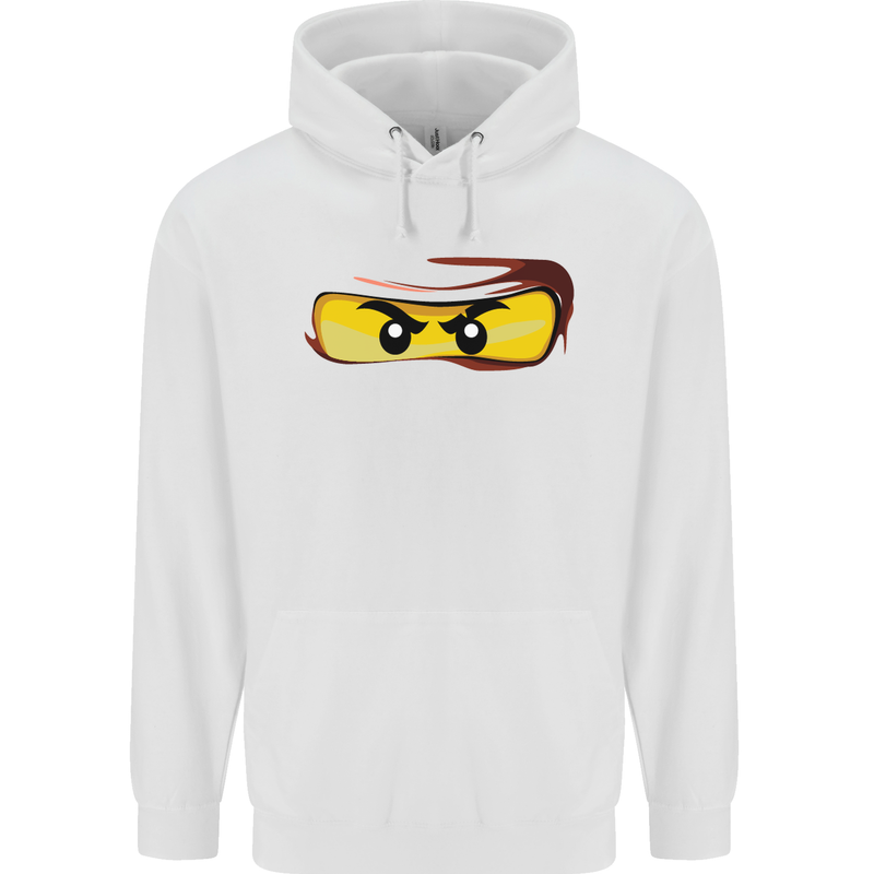 Ninja Eyes Mens 80% Cotton Hoodie White
