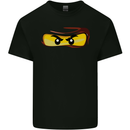 Ninja Eyes Mens Cotton T-Shirt Tee Top Black