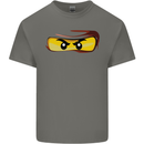 Ninja Eyes Mens Cotton T-Shirt Tee Top Charcoal