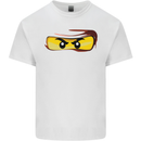 Ninja Eyes Mens Cotton T-Shirt Tee Top White