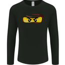 Ninja Eyes Mens Long Sleeve T-Shirt Black