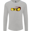 Ninja Eyes Mens Long Sleeve T-Shirt Sports Grey