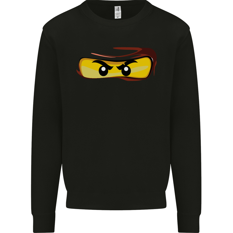 Ninja Eyes Mens Sweatshirt Jumper Black