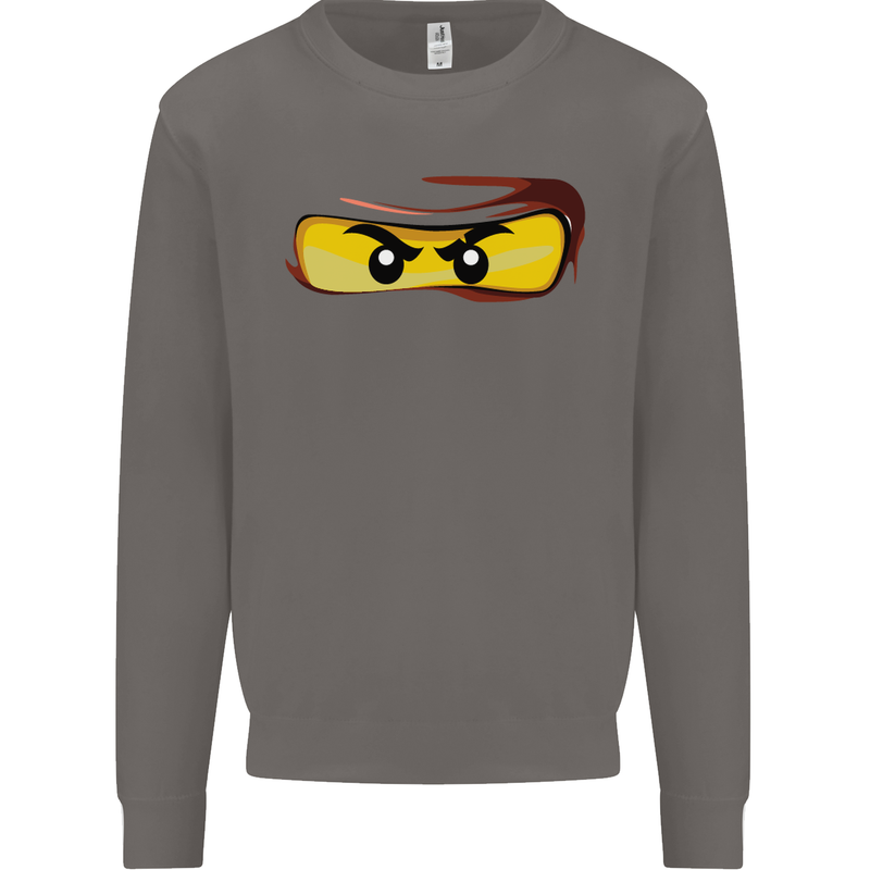 Ninja Eyes Mens Sweatshirt Jumper Charcoal