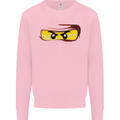 Ninja Eyes Mens Sweatshirt Jumper Light Pink