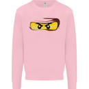 Ninja Eyes Mens Sweatshirt Jumper Light Pink