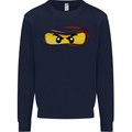 Ninja Eyes Mens Sweatshirt Jumper Navy Blue
