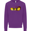 Ninja Eyes Mens Sweatshirt Jumper Purple