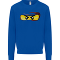 Ninja Eyes Mens Sweatshirt Jumper Royal Blue