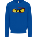 Ninja Eyes Mens Sweatshirt Jumper Royal Blue